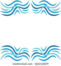 Decorative sea background. Vector illustration