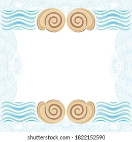 Decorative sea background. Vector illustration