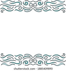 Fondo marino decorativo. Ilustración del vector