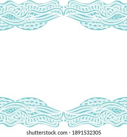 Fondo marino decorativo. Ilustración del vector
