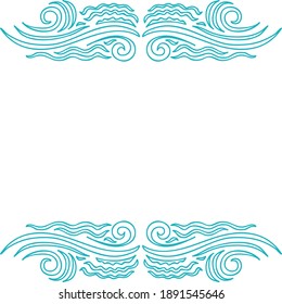 Decorative sea background. Vector illustration