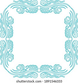 Decorative sea background. Vector illustration