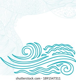 Decorative sea background. Vector illustration