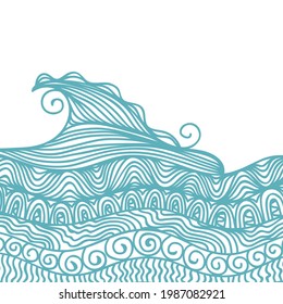 Fondo marino decorativo. Ilustración del vector