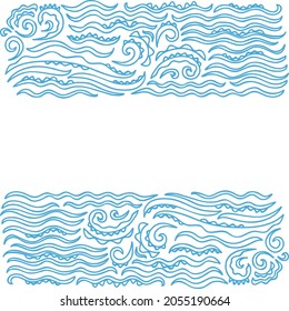 Decorative sea background. Vector illustration