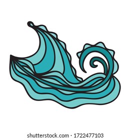 Decorative sea element. Vector illustration