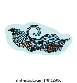 Decorative sea element. Vector illustration