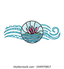 Decorative sea element. Vector illustration