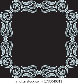 Decorative sea frame. Vector illustration