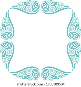 Decorative sea frame. Vector illustration