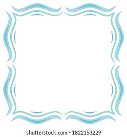 Decorative sea frame. Vector illustration