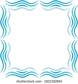 Decorative sea frame. Vector illustration