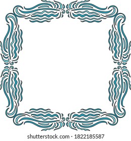 Marco marino decorativo. Ilustración del vector