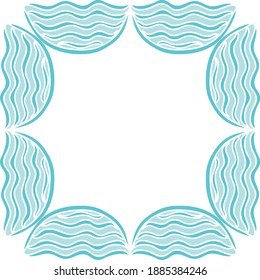 Decorative sea frame. Vector illustration