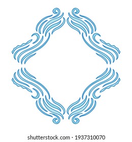 Decorative sea frame. Vector illustration
