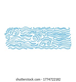 Decorative sea pattern. Vector illustration