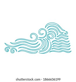 Decorative sea pattern. Vector illustration