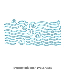 Decorative sea pattern. Vector illustration