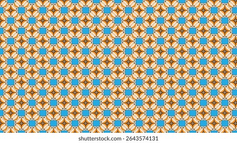 Decorative seamless abstract pattern featuring colorful and geometric shapes with a dynamic appearance. Ideal for textile design, backgrounds.