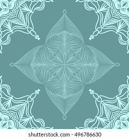 Decorative seamless background with abstract lacy ornament