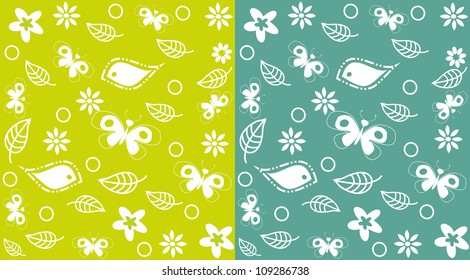 Decorative seamless background with butterflies.Editable and scalable vector illustration