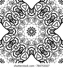 decorative seamless background with floral design. vector illustration