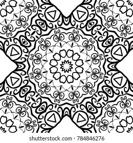 decorative seamless background with floral design. vector illustration
