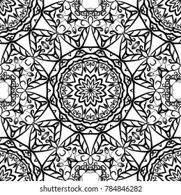decorative seamless background with floral design. vector illustration