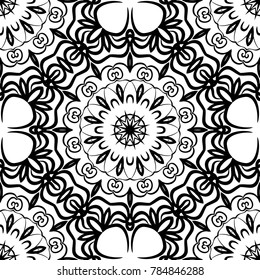 decorative seamless background with floral design. vector illustration