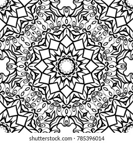 decorative seamless background with floral design. vector illustration