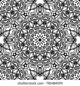 decorative seamless background with floral design. vector illustration