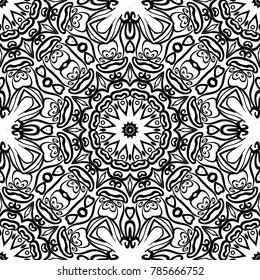 decorative seamless background with floral design. vector illustration