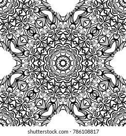 decorative seamless background with floral design. vector illustration