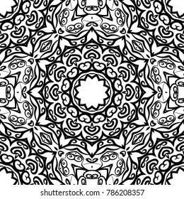 decorative seamless background with floral design. vector illustration