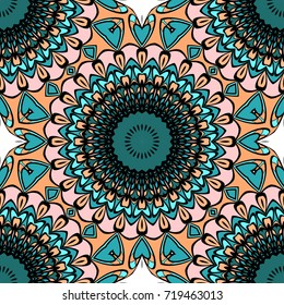 decorative seamless background with floral theme. vector illustration