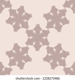 Decorative seamless background - grunge brush painted snowflakes. Simple christmas festive pattern. EPS10 vector illustration.