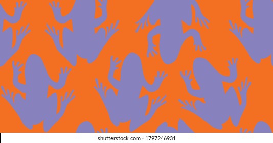Decorative seamless background from painted frogs.