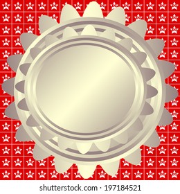 Decorative seamless background reward in patterned texture in the form of a square