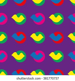 Decorative seamless background in style pop art. Print. Cloth design, wallpaper.