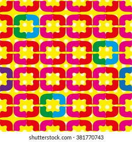 Decorative seamless background in style pop art. Print. Cloth design, wallpaper.
