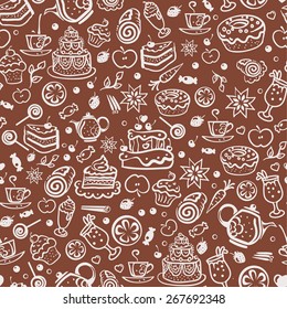 decorative seamless bakery pattern