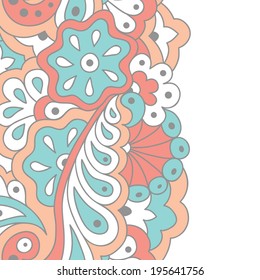 Decorative seamless border. Multicolor pattern. Vector illustration.