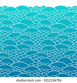 Decorative seamless border pattern. Vector illustration with abstract waves or dunes. Geometric border ornament.