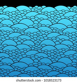 Decorative seamless border pattern. Vector illustration with abstract waves or dunes. Geometric border ornament.