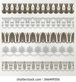 Decorative seamless borders set
