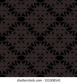 Decorative seamless damask designs patterns. Vector