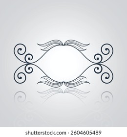 a decorative seamless design of calligraphy with a flower on it with a silver abstract background