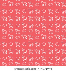 Decorative seamless farm pattern