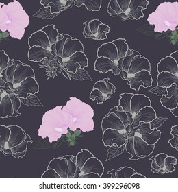 decorative seamless floral background in vintage style