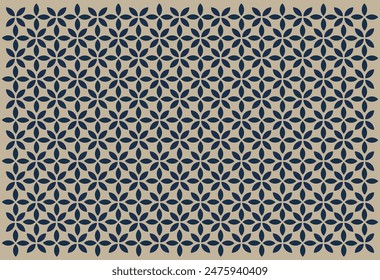 Decorative Seamless Floral Geometric Black and Gray Pattern Background